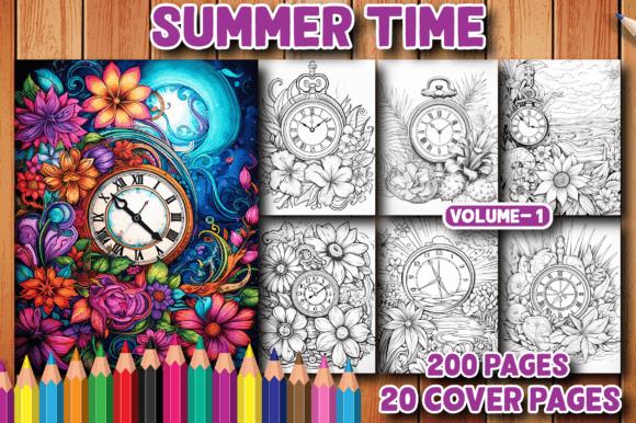Summer Vacation: Coloring Pages with Beach and Sun