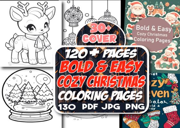 Bold & Easy Cozy Christmas Coloring Pages