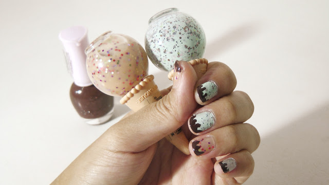 Etude House Nail Polish Sweet Recipe Ice Cream Nails #1 MintChoco Chip and #3 Apricot Candy DBR401 Bravo Brown Etude House Nail Polish Sweet Recipe Ice Cream Nails #1 MintChoco Chip and #3 Apricot Candy DBR401 Bravo Brown