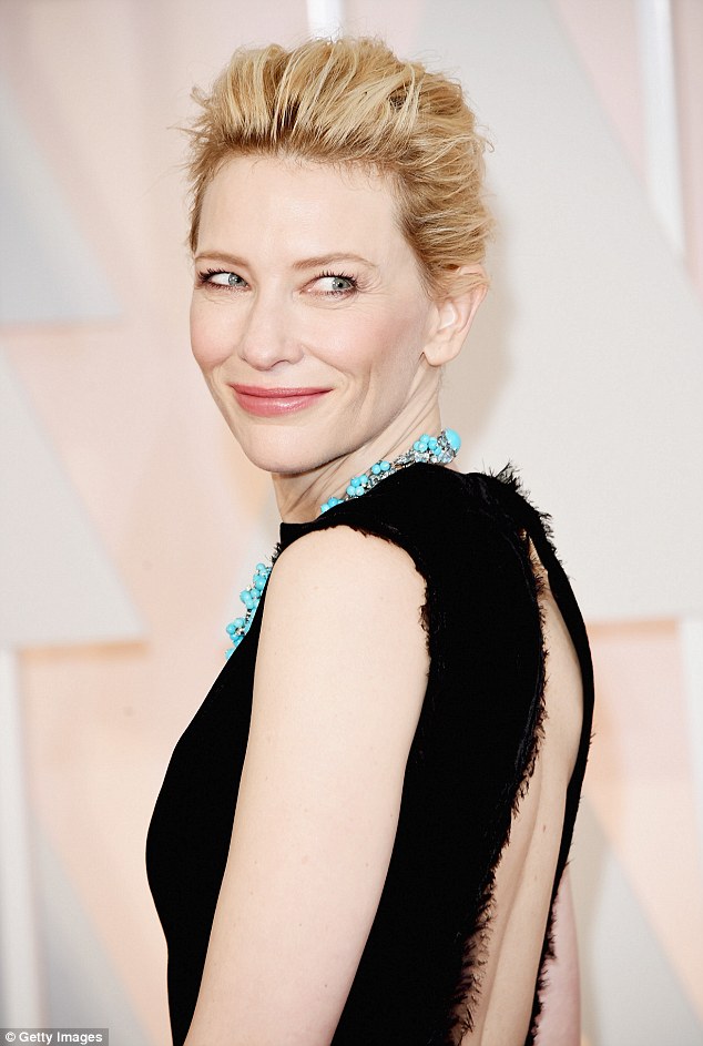 Bold: It also featured a dramatic train that trailed behind her as she walked the red carpet