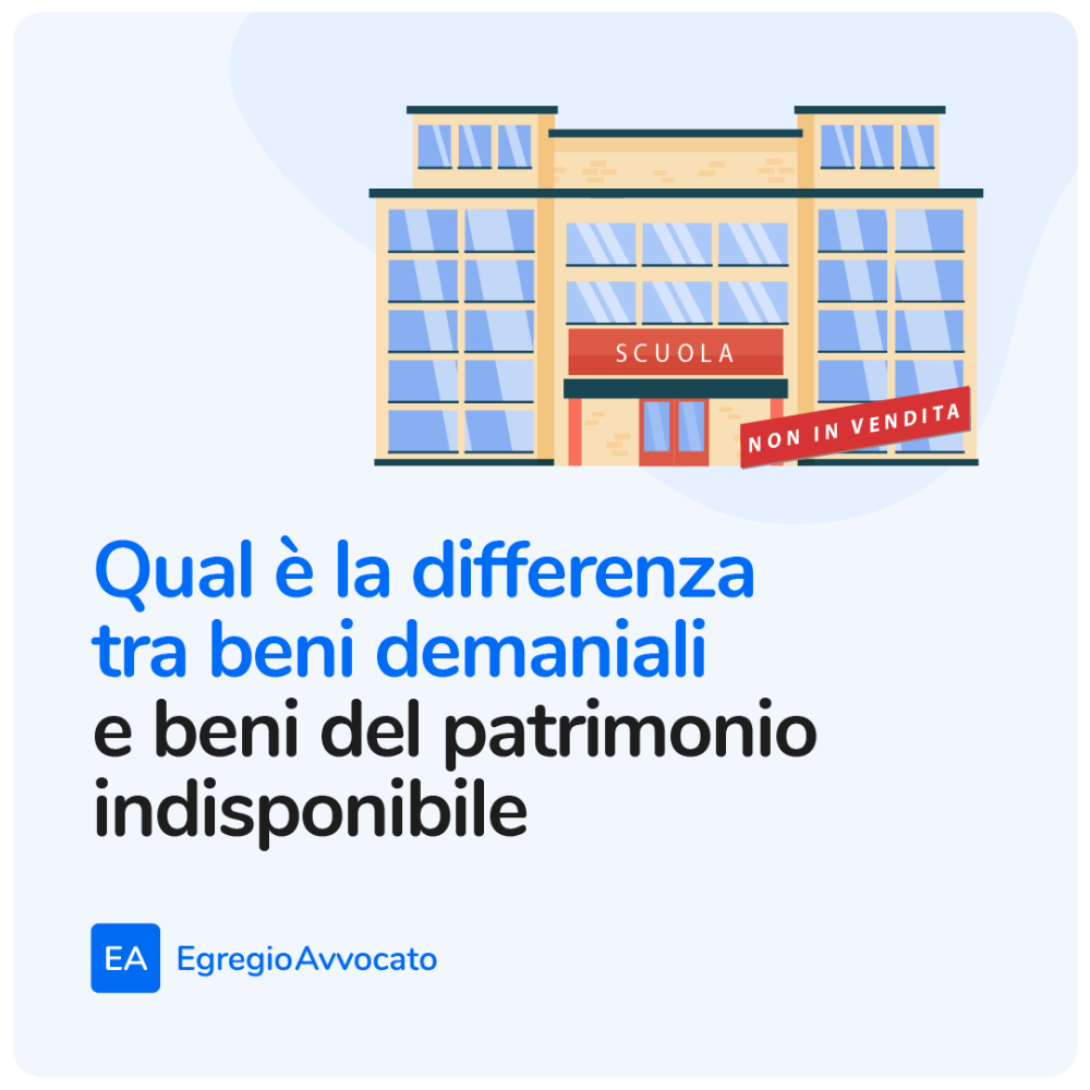 Qual'è la differenza tra beni demaniali e beni del patrimonio indisponibile? | Egregio Avvocato