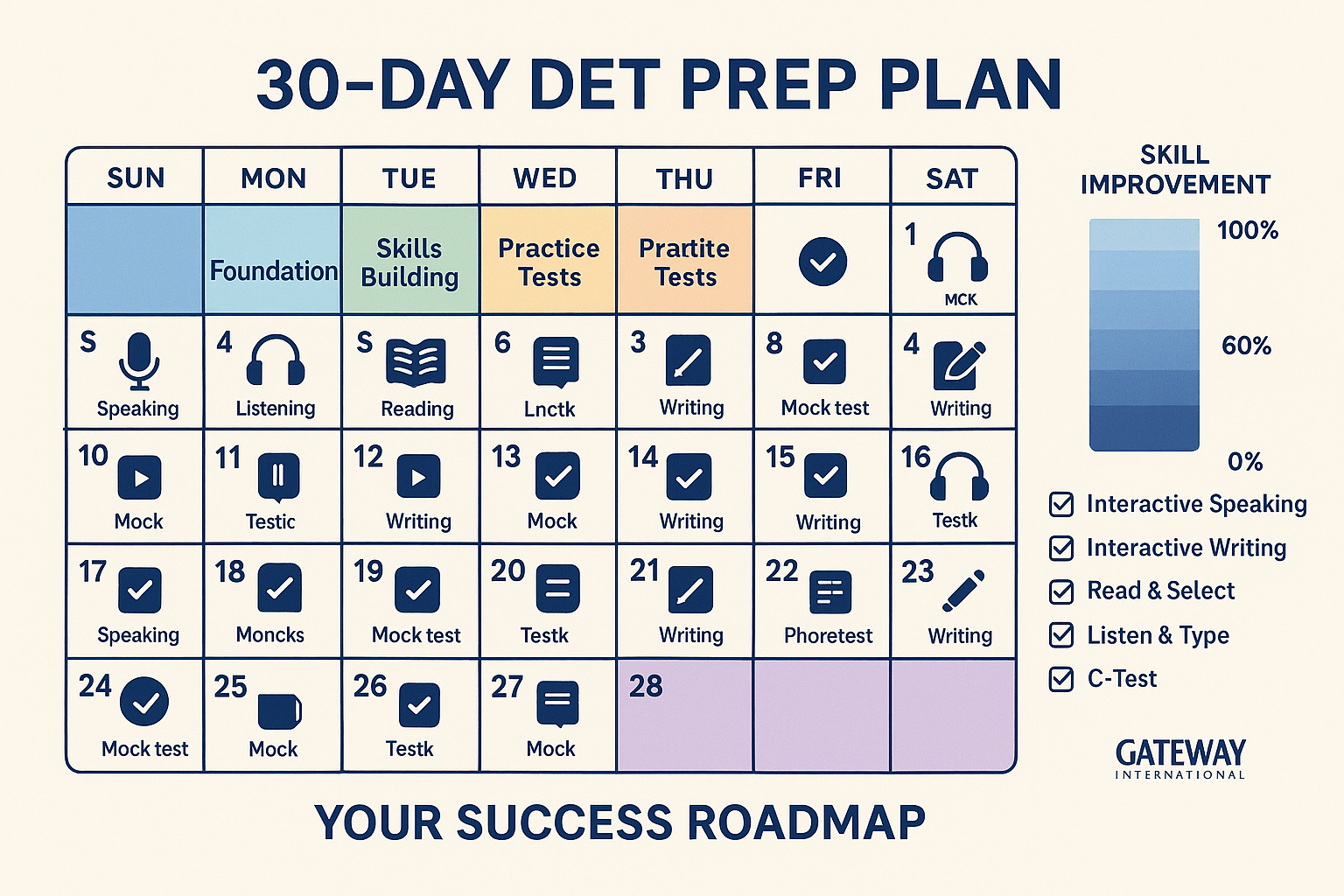 30-Day DET Preparation Calendar