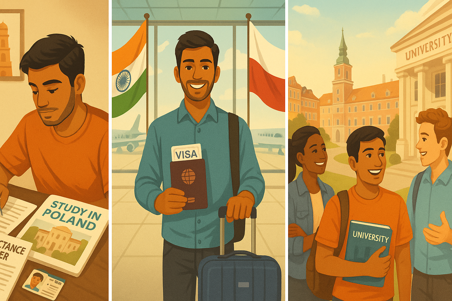 Indian student journey to Polish university