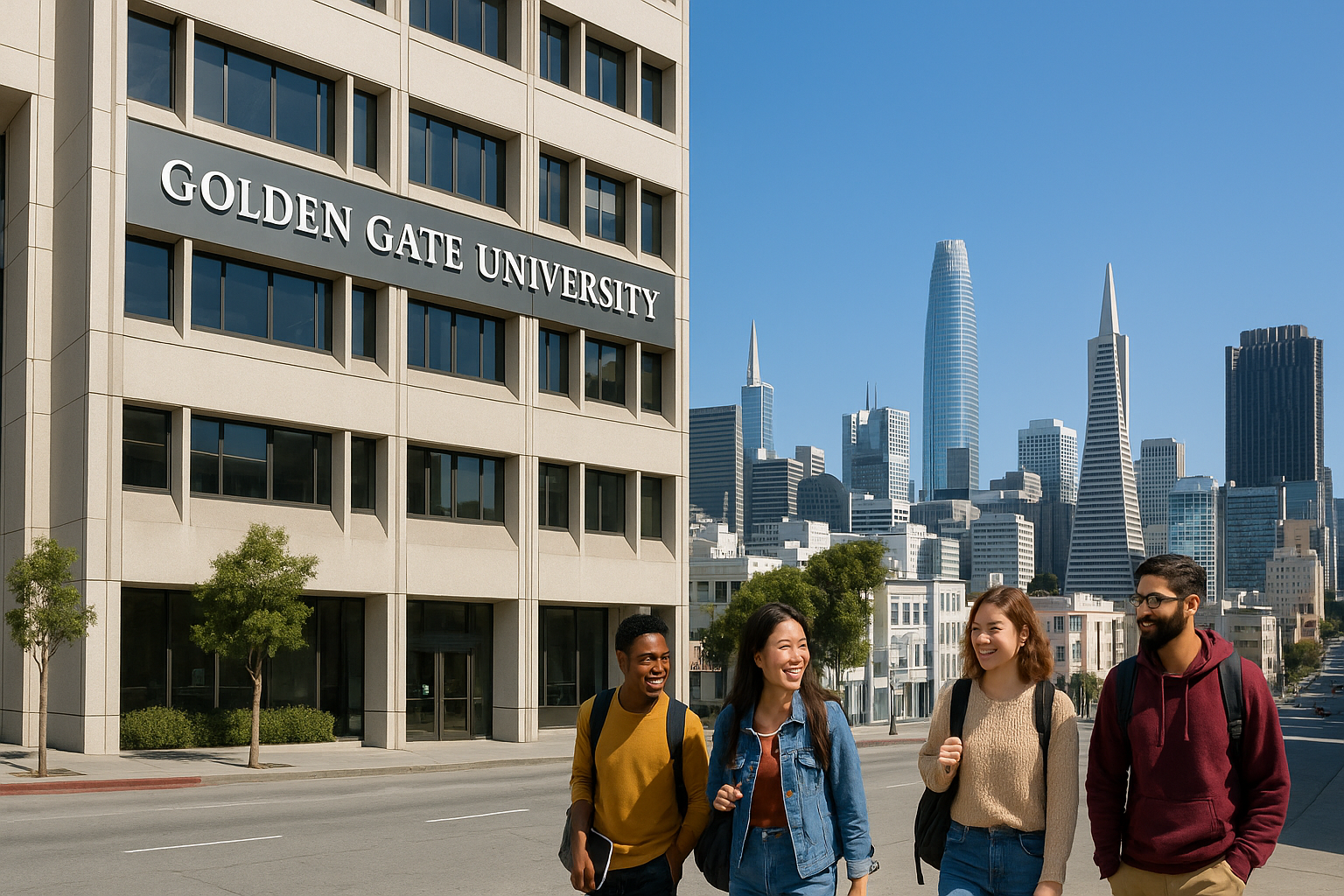 Golden Gate University San Francisco Campus and Skyline