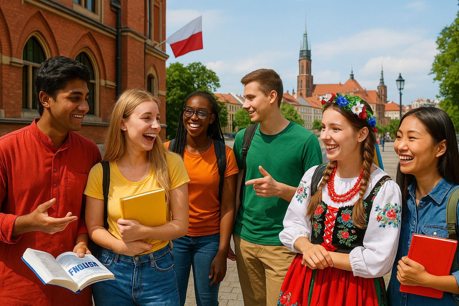 Vibrant Poland student life - Indian and international students on campus