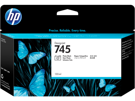 HP 745 130-ml DesignJet Photo Black Ink Cartridge