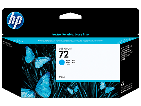 HP 72 130-ml Cyan DesignJet Ink Cartridge