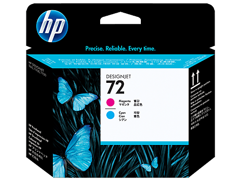 HP 72 Magenta and Cyan Printhead