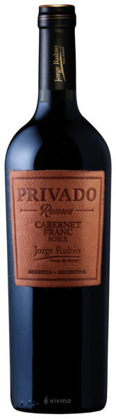 Vinho Jorge Rubio Privado Reserva Cabernet Franc Roble 750ml