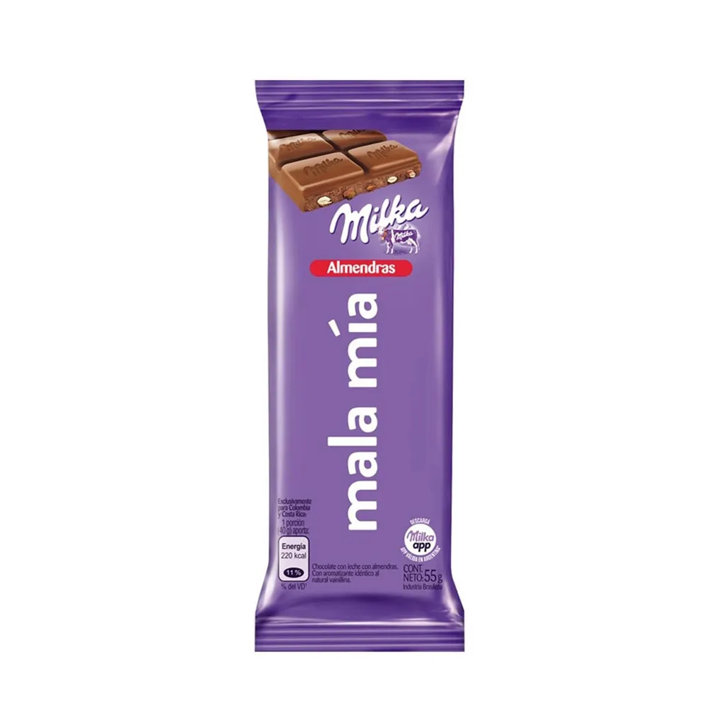 Chocolate Milka 55g Ao Leite com Amêndoas