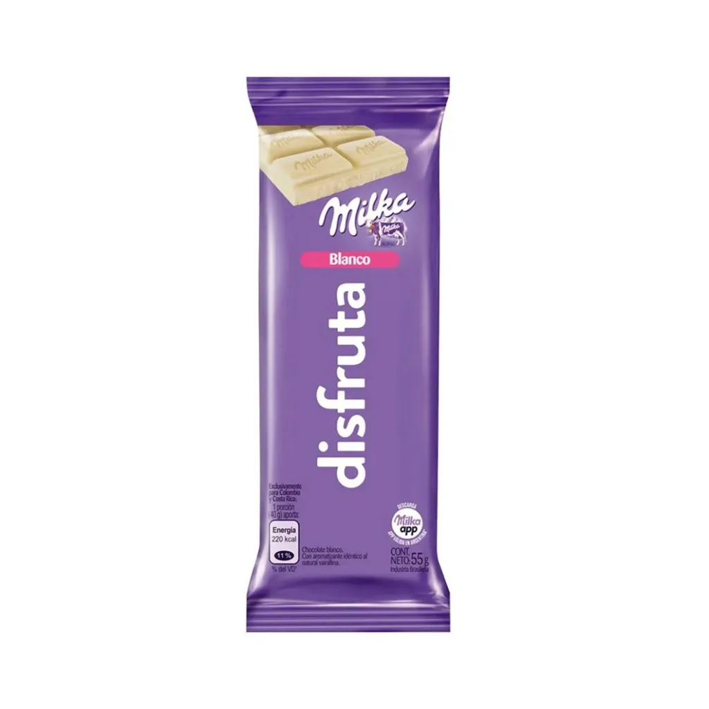 Chocolate Branco Milka 55g