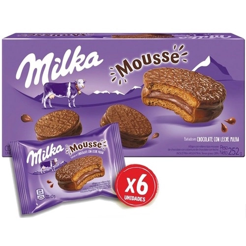 Alfajor Milka Mousse de Chocolate 252g c/6