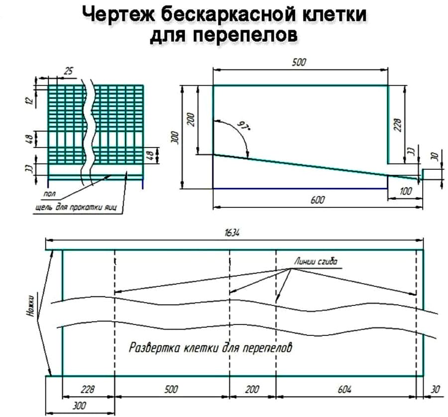 Как сделать своими руками клетки для перепелов разных возрастов: чертежи, размеры, мастер-классы