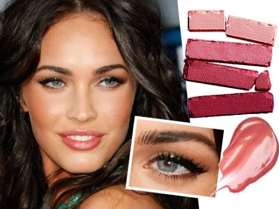 Megan Fox макияж в розовых тонах