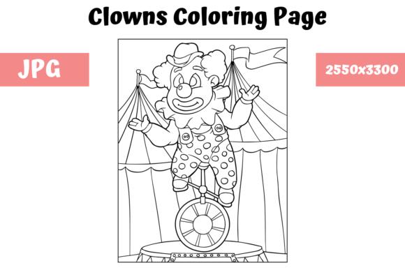 Clowns Coloring Page