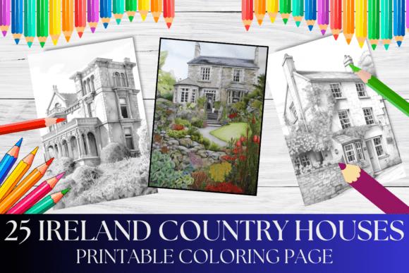 Irish Country Houses Coloring Book Cover