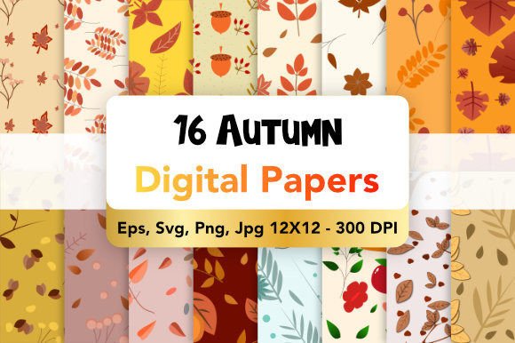 Autumn digital paper collection
