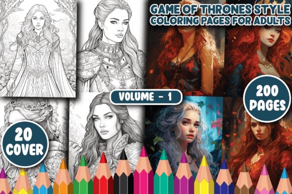 Game of Thrones Style Coloring Book Cover