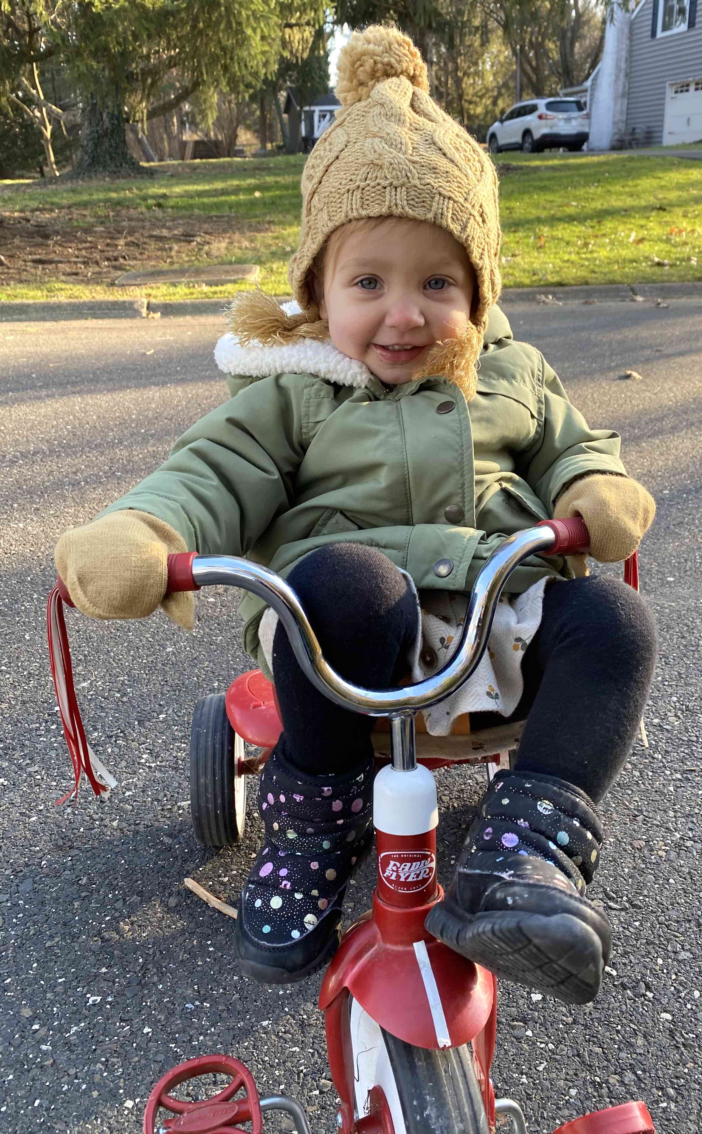 18 month old outside driveway
