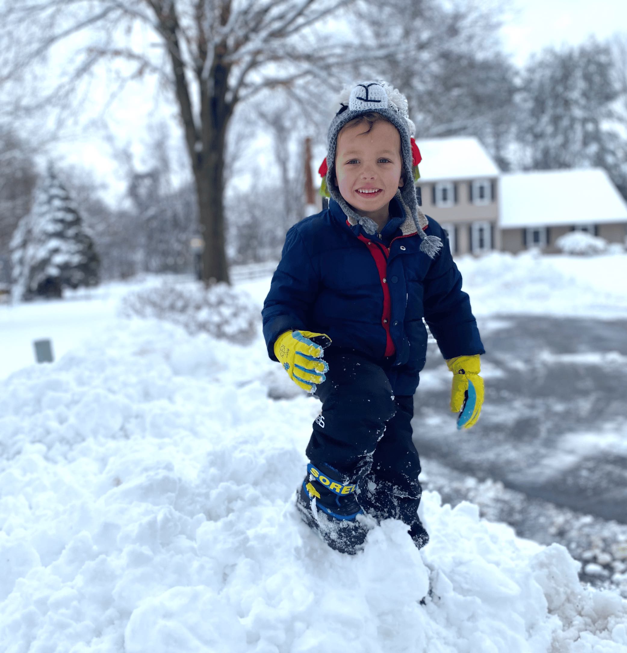 4 year old in sorel snow boots for toddlers