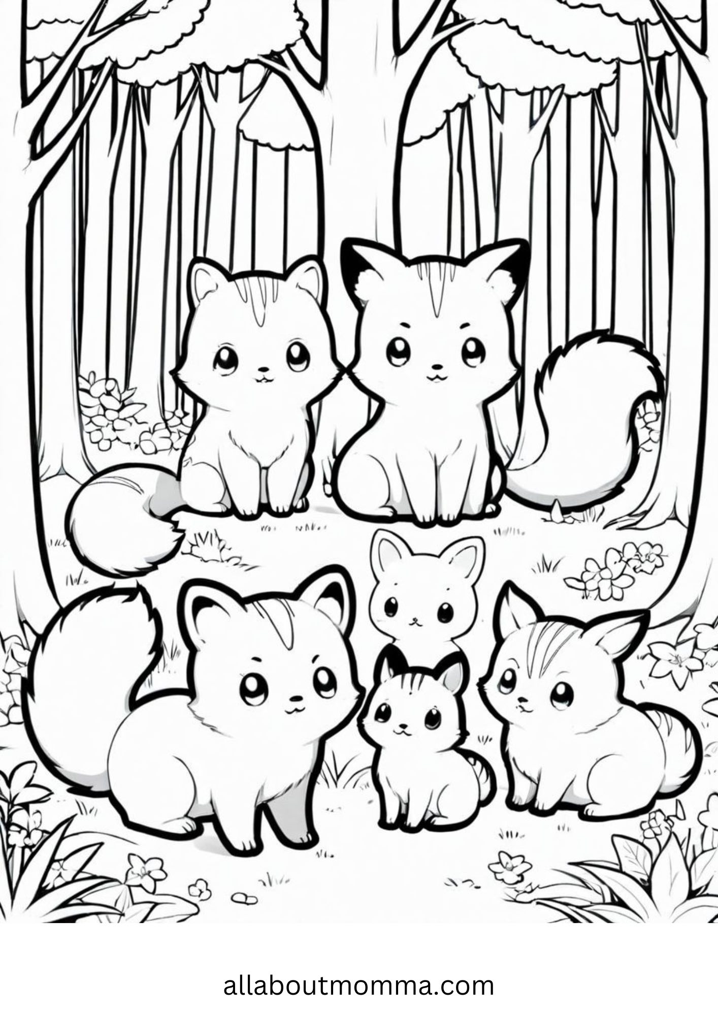 anime free camping coloring page for kids