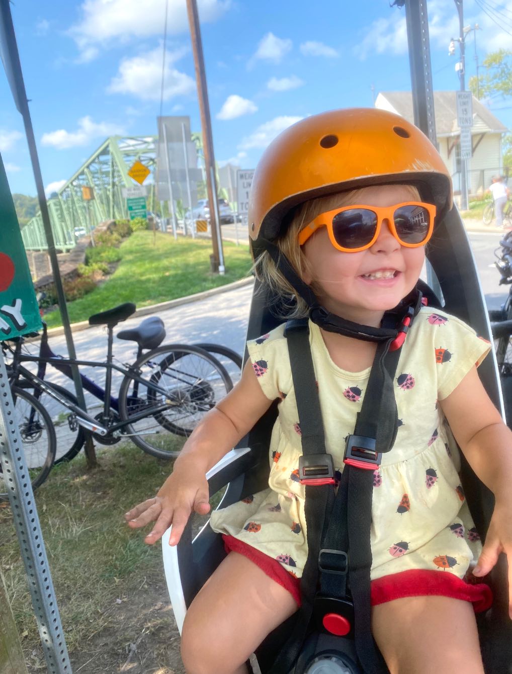 family bike ride bucks county pa with child seat
