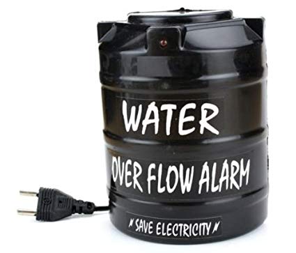 DELHI TRADERSS Plastic Water over Flow Tank Alarm with Voice Sound (Black) Price in India