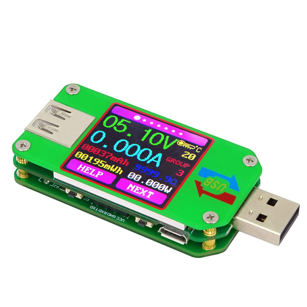 Festnight USB Tester RD UM24 USB 2.0 Color LCD Display Tester Voltage Current Meter Voltmeter Ammeter Battery Charge Cable Impedance Measurement No Communication Version Price in India