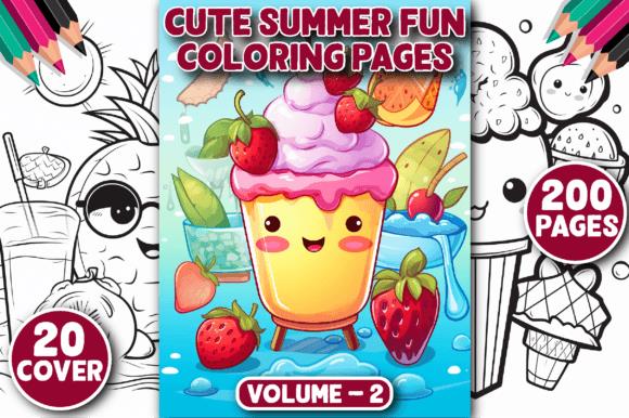 Cute Summer Fun Coloring Book Cover