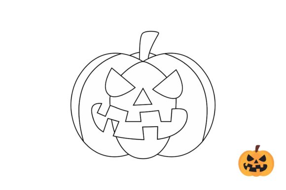 Halloween Pumpkin Coloring Page