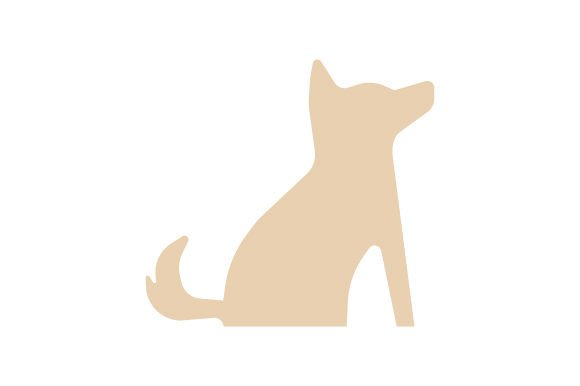 Dog Silhouette Coloring Page