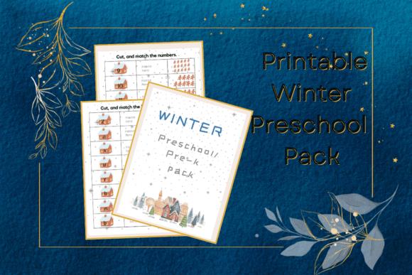 Winter Preschool Pack Cut and Match Activity