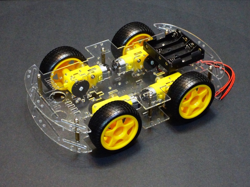 Long Smart Car Chassis Kit With 4-Wheel Drive 4WD