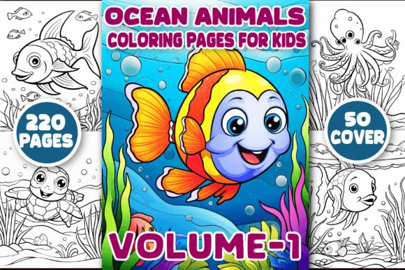 Ocean Animals Coloring Book Cover