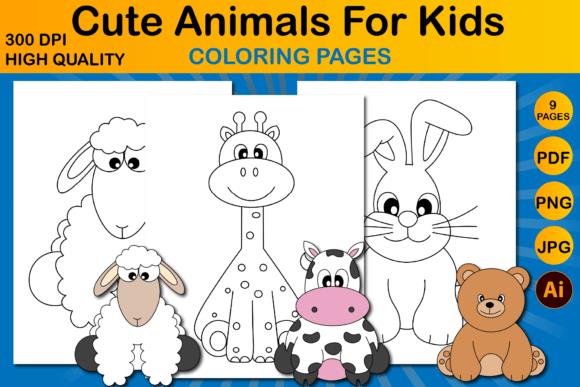 Cute Animals Cartoon Coloring Pages