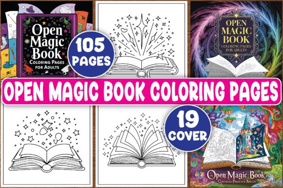 Open Magic Book Coloring Pages Preview