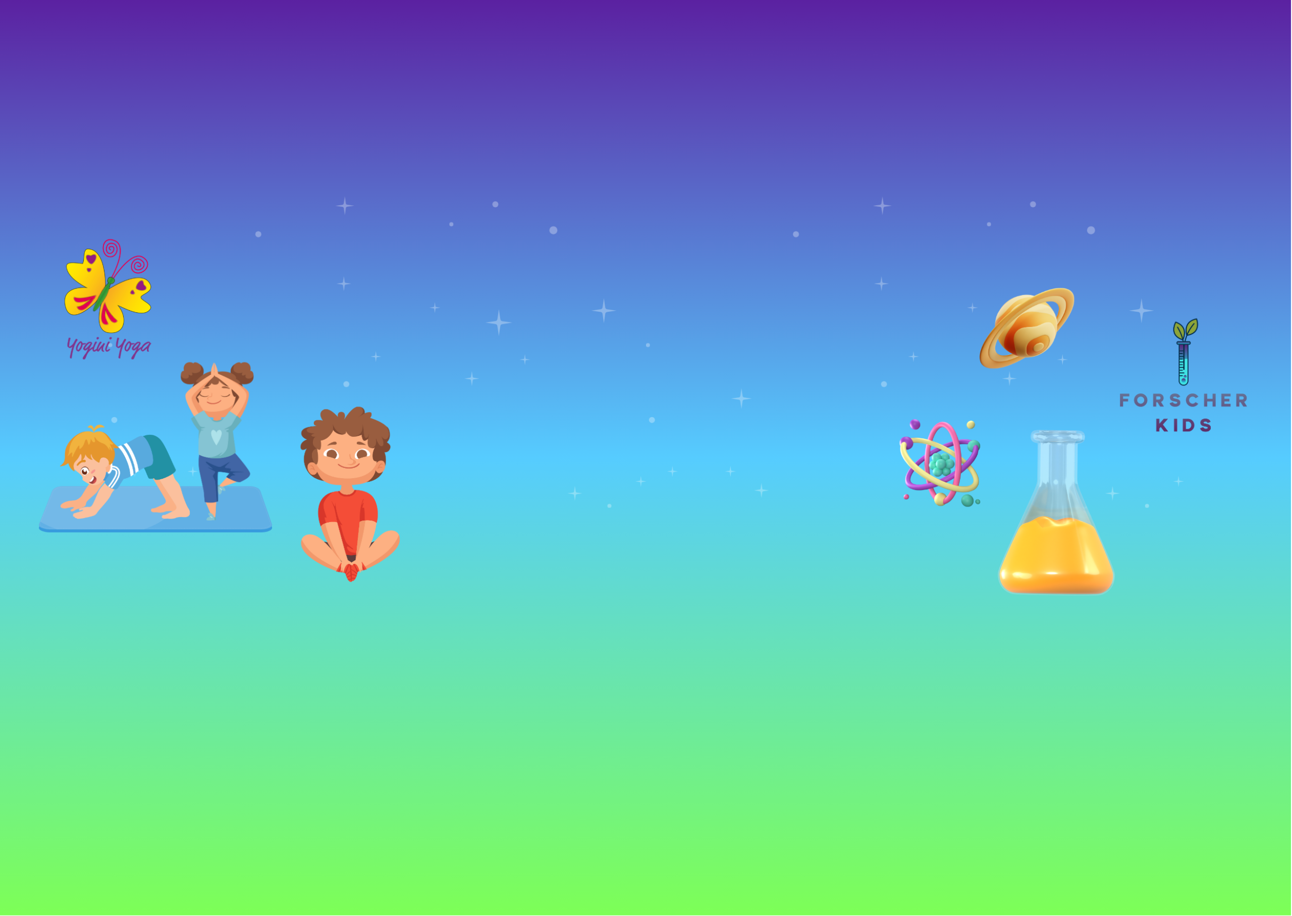 Forschen und Yoga hintergrund