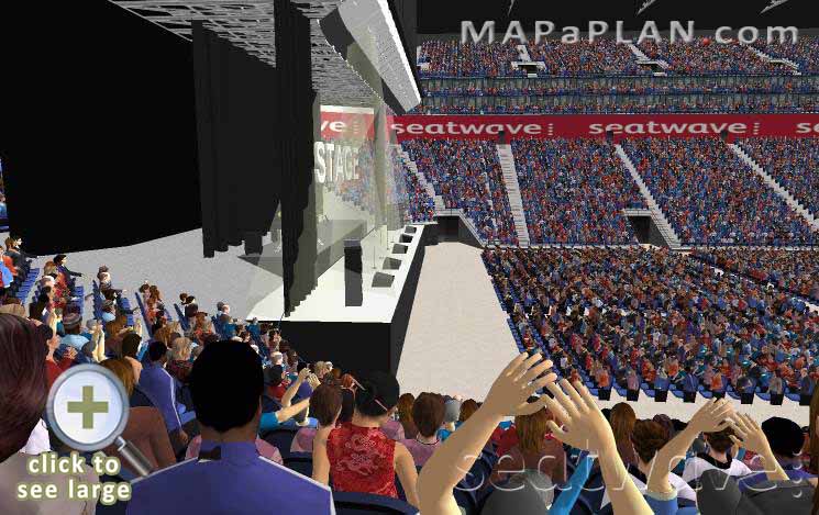 The O2 Arena London seating plan Block 118 Row Y Review of side stage view