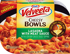 Image of Velveeta Cheesy Bowls Lasagna with Meat Sauce