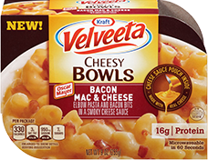 Image of Velveeta Cheesy Bowls Bacon Mac and Cheese