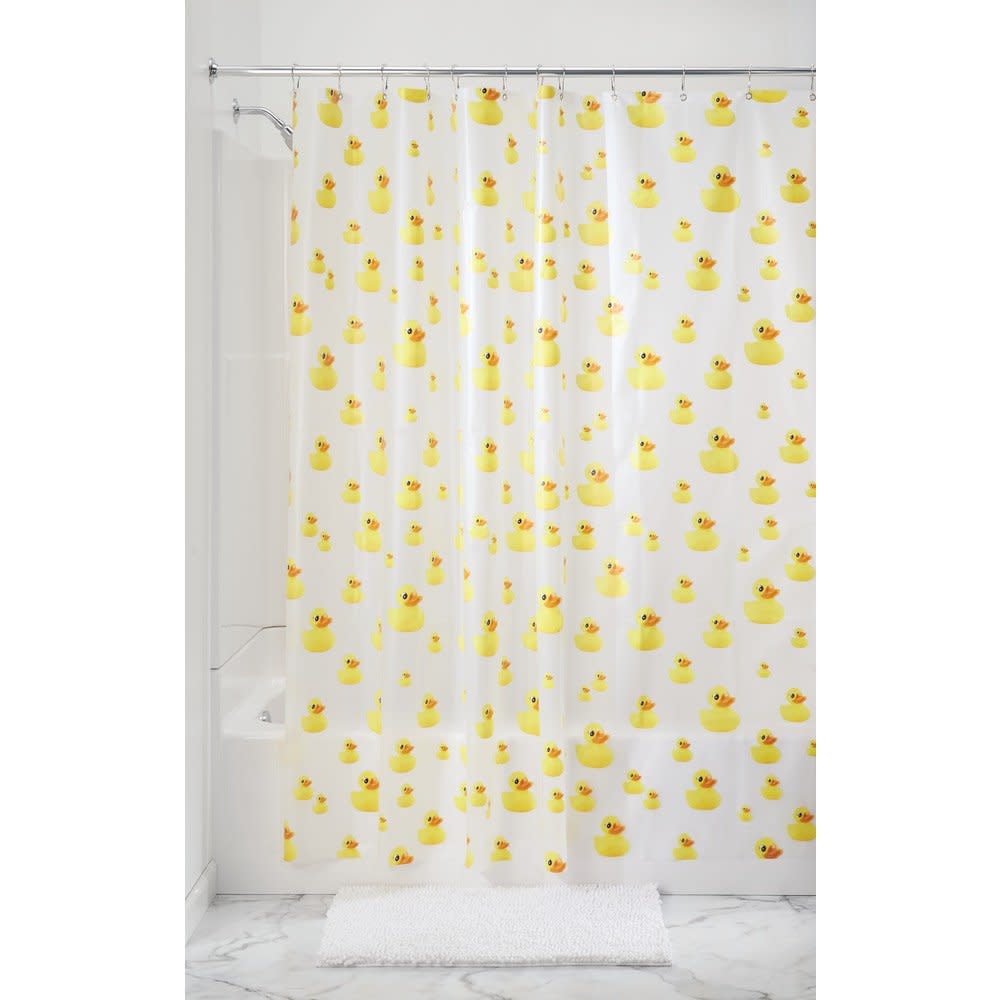Ducks Pvc Free Peva Shower Curtain 183 X 183 Cm Yellow
