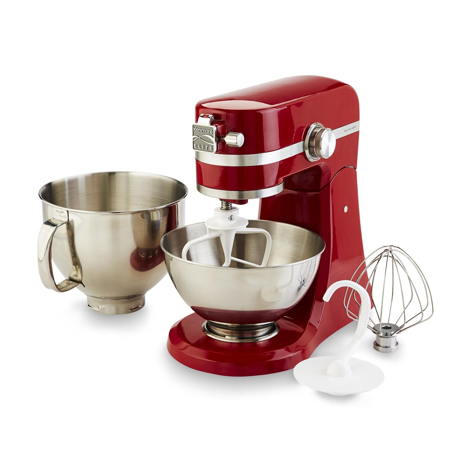 Kenmore Elite 5 Qt 400 Watt Red Stand Mixer with Extra 3 Qt Bowl  ORIGINAL 