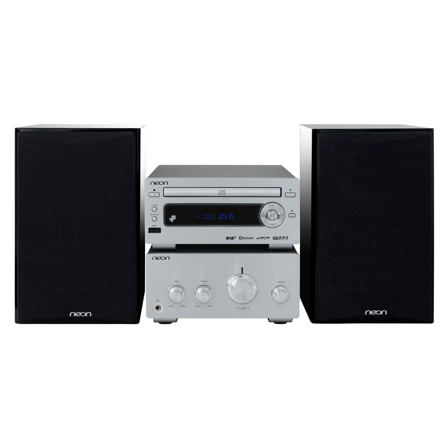 Neon Electronic® MCB1534D-05 Micro Hi-Fi System with BT CD/MP3/FM+RDS for DAB+