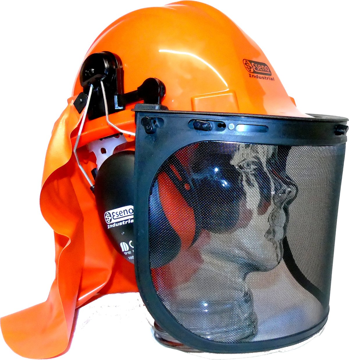 ESENO INDUSTRIAL CHAINSAW/FORESTRY SAFETY HELMET KIT WITH EAR DEFENDERS