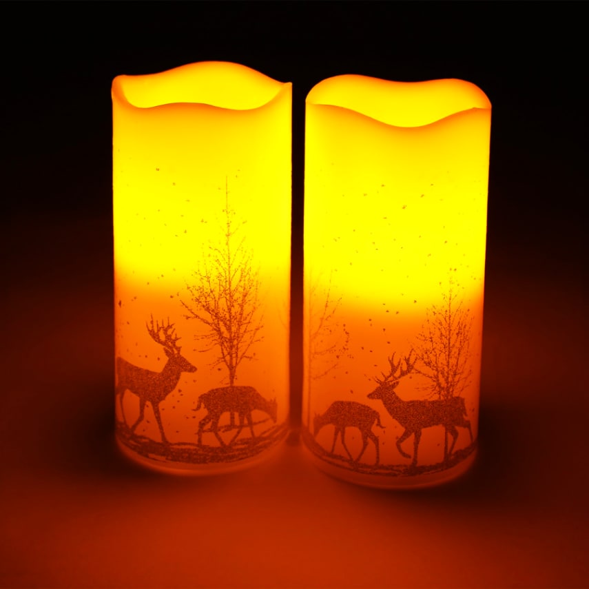 2 real wax flameless led christmas candles battery 2 real wax flameless led christmas candles battery