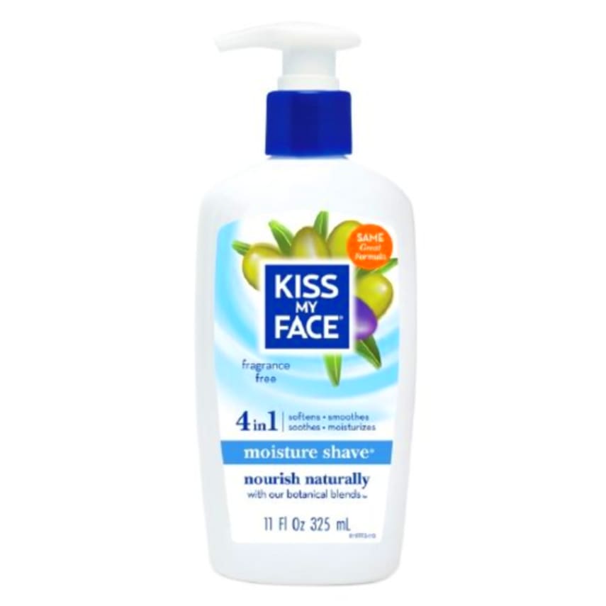 Kiss My Face 4 in 1 Fragrance Free Moisture Cream Soap Shave Shaving 11 Fl Oz