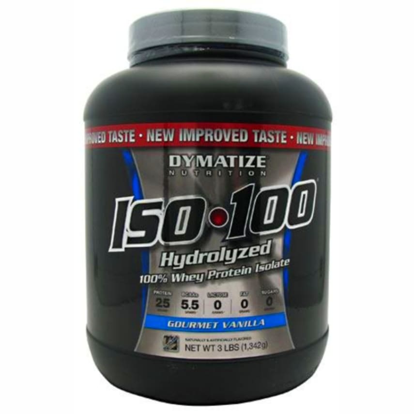 Dymatize Nutrition ISO-100 100% Whey Protein Isolate Gourmet Vanilla - 3 lbs 