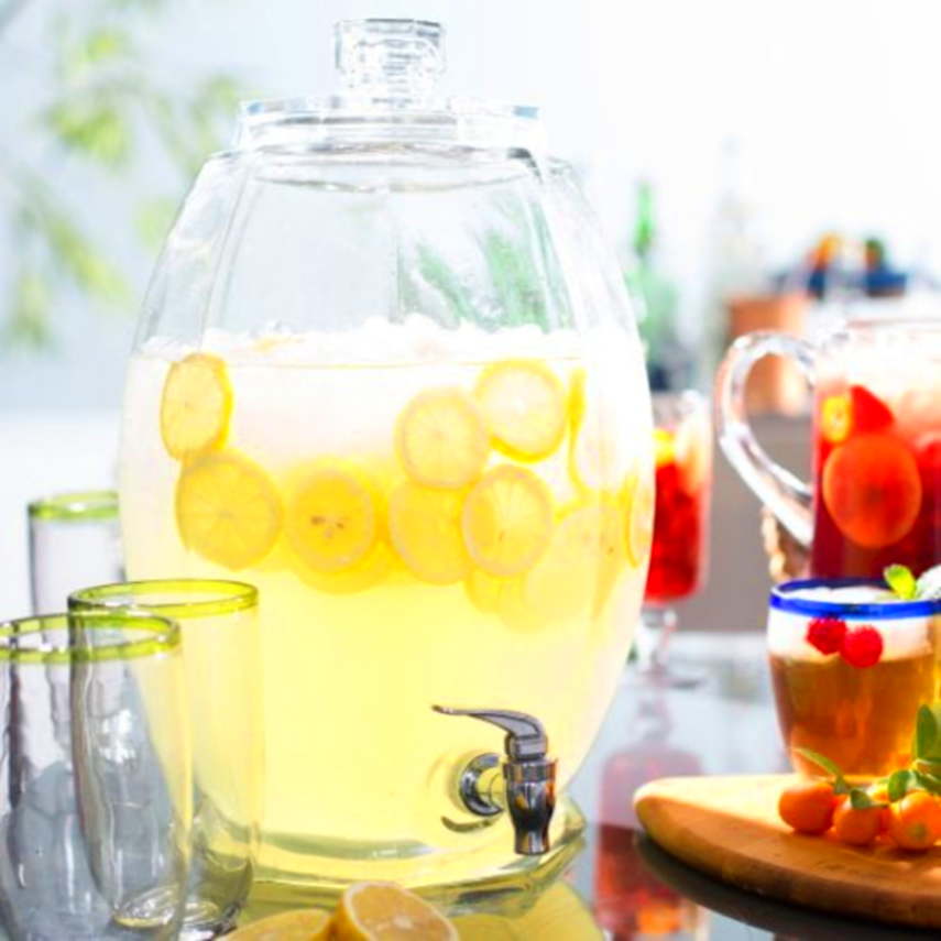 3Gallon Glass Pitcher Beverage Dispenser with Spigot Party Drink