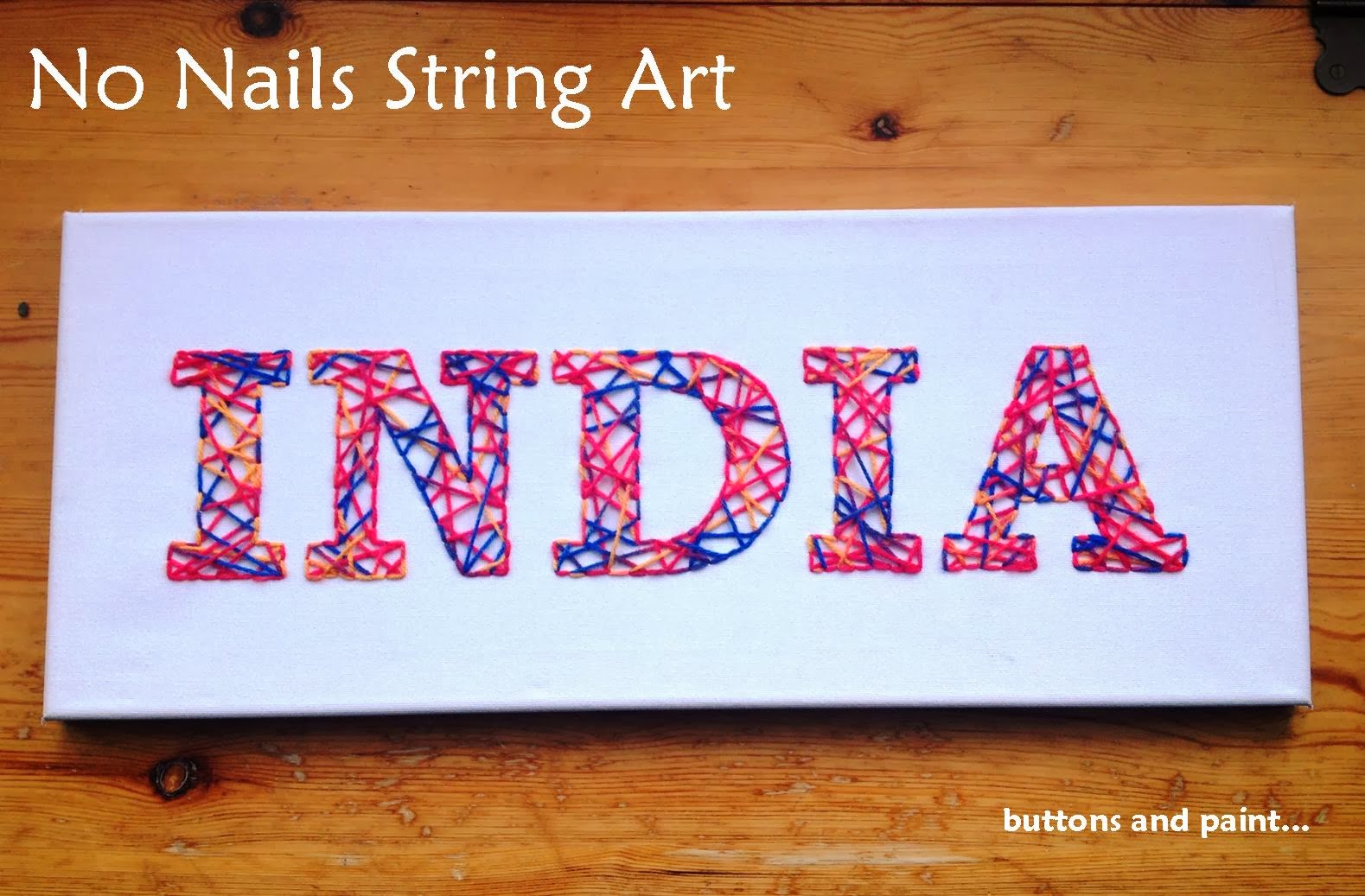 buttons and paint: and No Nails String Art