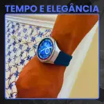 Miniatura de Smartwatch Aurafit Am34 Amoled Gps Prova D'agua 2 Pulseiras Prateado Esportiva 